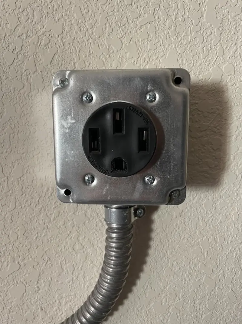 NEMA 14-50 outlet installed for Smart Home Electrical in North Smithfield